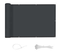 LOVE STORY Brise Vue Balcon 70x800cm - Protection UV, Cache Vue Opaque imperméable et résistant au Vent, avec Attaches pour terrasse, Jardin, extérieur -Anthracite foncé
