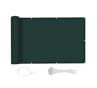 LOVE STORY Brise Vue Balcon 90x300cm - Protection UV, Cache Vue Opaque imperméable et résistant au Vent, avec Attaches pour terrasse, Jardin, extérieur -Vert foncé