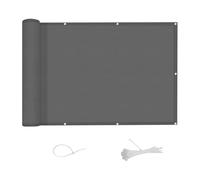 LOVE STORY Brise Vue Balcon 90x300cm - Protection UV, Cache Vue Opaque imperméable et résistant au Vent, avec Attaches pour terrasse, Jardin, extérieur -Anthracite foncé