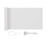 LOVE STORY Brise Vue Balcon 90x600cm - Protection UV, Cache Vue Opaque imperméable et résistant au Vent, avec Attaches pour terrasse, Jardin, extérieur -Blanc