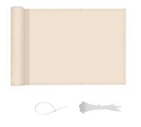 LOVE STORY Brise Vue Balcon 90x600cm - Protection UV, Cache Vue Opaque imperméable et résistant au Vent, avec Attaches pour terrasse, Jardin, extérieur -Kaki