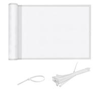 LOVE STORY Brise Vue Balcon 90x800cm - Protection UV, Cache Vue Opaque imperméable et résistant au Vent, avec Attaches pour terrasse, Jardin, extérieur -Blanc