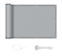LOVE STORY Brise Vue pour Balcon 100x300cm,Cache Vue Opaque Imperméable avec Protection Anti-UV,Pare-Soleil Extérieur Jardin et Terrasse,avec Serre-câbles Inclus,Gris