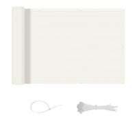 LOVE STORY Brise Vue pour Balcon 80x600cm, Imperméable Couverture de Confidentialité Écran(PES),Protection UV Opaque pour Balcon with Cable Ties,Pare-Soleil pour Jardin Extérieur,Crème