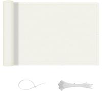 LOVE STORY Brise Vue pour Balcon 90x300cm, Imperméable Couverture de Confidentialité Écran(PES),Protection UV Opaque pour Balcon with Cable Ties,Pare-Soleil pour Jardin Extérieur,Crème