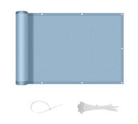 LOVE STORY Brise Vue pour Balcon 90x500cm, Imperméable Couverture de Confidentialité Écran(PES),Protection UV Opaque pour Balcon with Cable Ties,Pare-Soleil pour Jardin Extérieur,Bleu