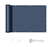 LOVE STORY Brise Vue pour Balcon 90x600cm,Cache Vue Opaque Imperméable avec Protection Anti-UV,Pare-Soleil Extérieur Jardin et Terrasse,avec Serre-câbles Inclus,Bleu Anthracite