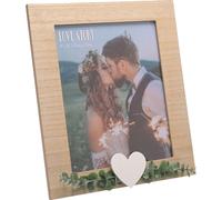 Love Story Cadre rustique avec coeur et feuilles - 8 x 10 WD2360 (Taille unique) (Marron)