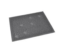 tapis de litiere pvc rectangle pour chat l30*40cm gris impressions pattes Gris