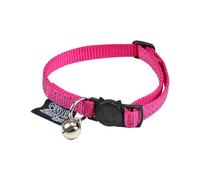Love Story, Collier Anti-Etranglement avec Grelot Nylon 20>28 cm Réfléchissant Rose