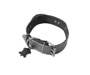 Love Story, Collier avec Poignée Spécial Grand Chien Cuir Taille 2XL 70 x 5 cm Noir