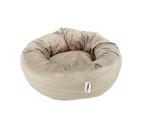 Love Story, Coussin Donut Rond Velours Cotelé Polyester D55 x H20 cm Crafty Noisette