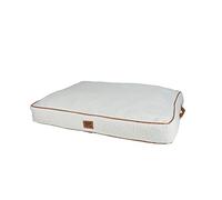 Love Story, Coussin Rectangle Laine Bouclée Polyester Taille S/M 80 x 60 x H10 cm Wooly Ecru