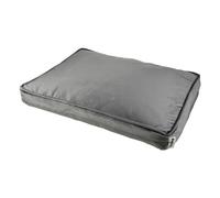 Love Story, Coussin Rectangle Velours Cotelé Polyester 100 x 80 x H12 cm Crafty Gris