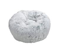 Coussin rond en fausse fourrure pour animaux - Blanc - D 55 x H 25 cm