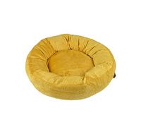 Love Story, Coussin Rond Donut Polyester D50 x H16 cm Boho Cat Moutarde