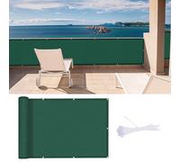 LOVE STORY Écran de Confidentialité pour Balcon 90x500cm avec Tissu HDPE,（Verde） Couverture de Balcon pour l'ombre, Écran Protecteur de Clôture avec œillets, Protection UV pour Jardin Extérieur