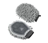 Love Story, Gant 1 Face Absorbant Microfibre Chenille 1 Face Brossage Polyester 25 x 18 cm Gris