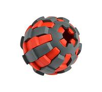 Love Story – Jouet à mâcher pour chien Balle distributeur de friandises Caoutchouc D7,8 cm Rouge/Gris