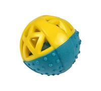 Love Story, Jouet Balle Géometrique Plastique D9 cm Les Malins Bleu/Jaune