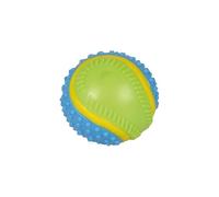 Love Story, Jouet Balle Stimulation 5 Sens Gout Boeuf Ø6,5 cm Bleu Jaune