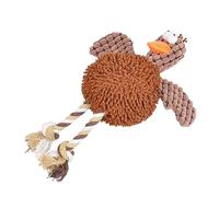 Love Story Jouet peluche pour chien Canard corde polyester sonore 28 x 10 cm brun