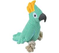 Love Story – Jouet peluche perroquet sonore – Polyester 13 x H28 cm – Les Bavards Vert