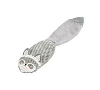 Love Story, Jouet Peluche Raton Laveur Sonore Polyester 10 x H55 cm Les Bruyants Gris