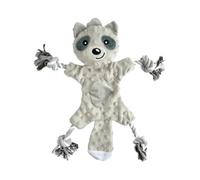 Love Story, Jouet Peluche Raton Sonore + Corde 4 Noeuds Polyester 34 x 37 cm Les Compères Gris