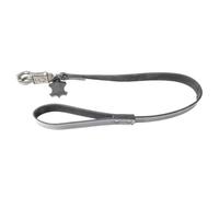 Love Story, Laisse Mousqueton Sécurité Spécial Grand Chien Cuir 70 cm x 25Mm Noir