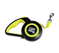 Love Story, Laisse Rétractable Max 20Kg 5M Plastique Taille M 17,7 x 12 x 3,8 cm Jaune Fluo/Noir