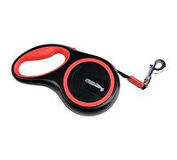Love Story, Laisse Rétractable Max 50Kg 8M Plastique Taille L 20,8 x 11,6 x 4,4 cm Rouge/Noir