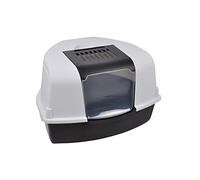 Maison de toilette d'angle pour chat - Gris - L 58 x l 47 x H 38 cm G