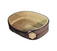 Love Story, Panier Ovale 70 x 52 cm Patchy Chocolat/Taupe