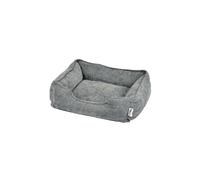 Love Story, Panier Rectangle Velours Chenille Polyester 55 x 40 x 18 cm Granit Gris