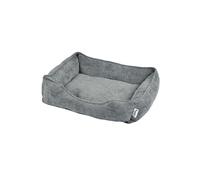 Love Story, Panier Rectangle Velours Chenille Polyester 65 x 50 x 18 cm Granit Gris