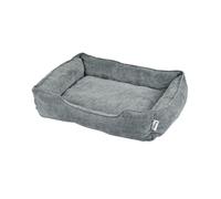 Love Story, Panier Rectangle Velours Chenille Polyester 73 x 60 x 20 cm Granit Gris