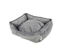 Love Story, Panier Rectangle Velours Cotelé Polyester 65 x 60 x H21 cm Crafty Gris