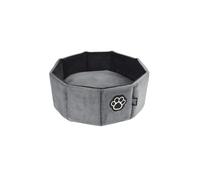 Love Story, Panier Rond Polyester D38 x H16 cm Patchy Gris/Noir