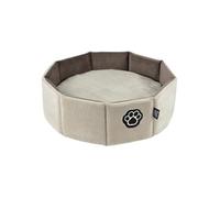 Love Story, Panier Rond Polyester D48 x H16 cm Patchy Noisette/Beige