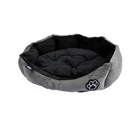 Love Story, Panier Rond Polyester D50 cm Patchy Gris/Noir