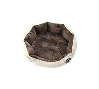 Love Story, Panier Rond Polyester D50 cm Patchy Noisette/Beige