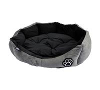 Love Story, Panier Rond Polyester D60 cm Patchy Gris/Noir