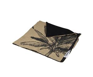 Love Story, Plaid Jute et Polyester 100 x 70 cm Bahia Noir