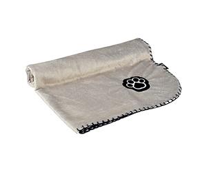 Love Story, Plaid Polaire Polyester 100 x 70 cm Patchy Noisette