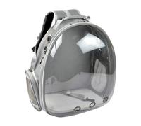 Love Story, Sac à Dos de Transport Animaux avec Capsule Transparente 33 x 28 x H44 cm Gris