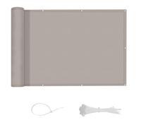 LOVE STORY Taille sur Mesure 85x800cm Taupe Brise Vue pour Balcon(PES) Imperméable,Protection UV,Protection de 95% pour rambarde de Jardin extérieur