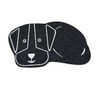 Love Story, Tapis Chien Feutrine 60 x 40 cm Noir