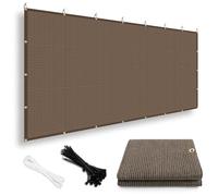 LOVE STORY Toile d'ombrage de 1,8 x 3,7 m - Protection UV à 95 % - Bâche d'ombrage en polyéthylène haute densité avec œillets pour terrasse, porche, pergola, extérieur, marron