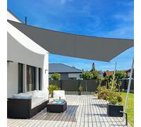 LOVE STORY Voile d'ombrage 2.5x3.5m Rectangulaire Imperméable à l'eau PES Toile d'ombrage Anthracite avec 95% de Protection UV pour Patio Extérieur Jardin